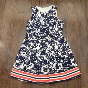 Liz Claiborne Floral Fully Lined Dress A-Line